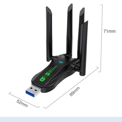 Bluetooth WiFi6 Network Card 1300Mbps Dual Band WiFi Receiver Universal - Zdjęcie 2 z 7