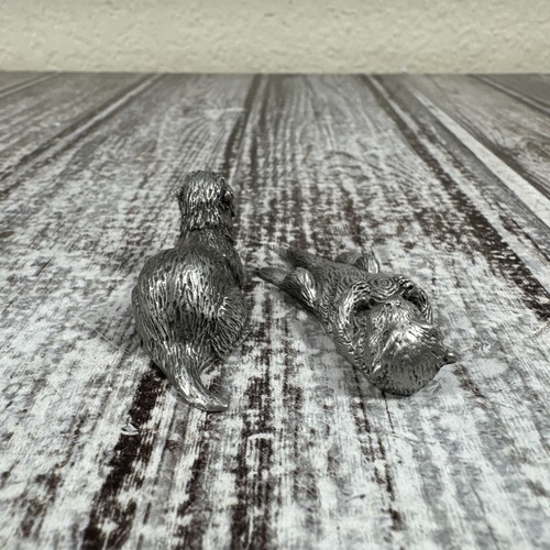 Hudson Pewter Noah's Ark Miniature Figure - 1992 Otter Pair - 7181 and 7182 - Picture 4 of 10