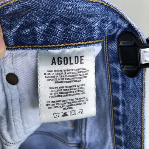 Agolde Parker Jeansshorts Damen 24 High Rise Distress Cutoff Button FlyRaw Hem  - Bild 6 von 12