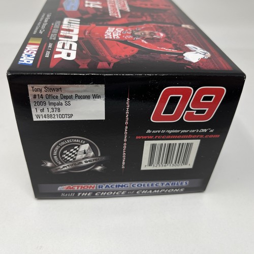 1/24 2009 Tony Stewart #14 Office Depot Pocono Race Win Chevrolet Impala SS - Picture 15 of 17