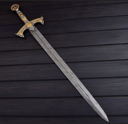 Viking Sword Hand Forged Damascus steel Sharp Battle Ready Great Medieval Sword - Picture 1 of 5