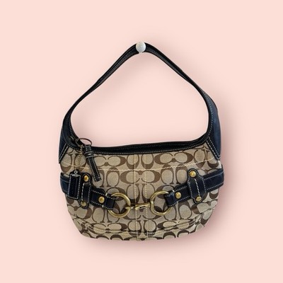 バッグ coach hobo shoulder bag micro signature Coach Hobo Crossbody With Signature Canvas Detail - Green | eBay