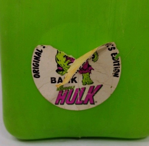 Vintage 1978 Marvel The Incredible Hulk Blowmold Coin Bank 15" - Picture 9 of 9