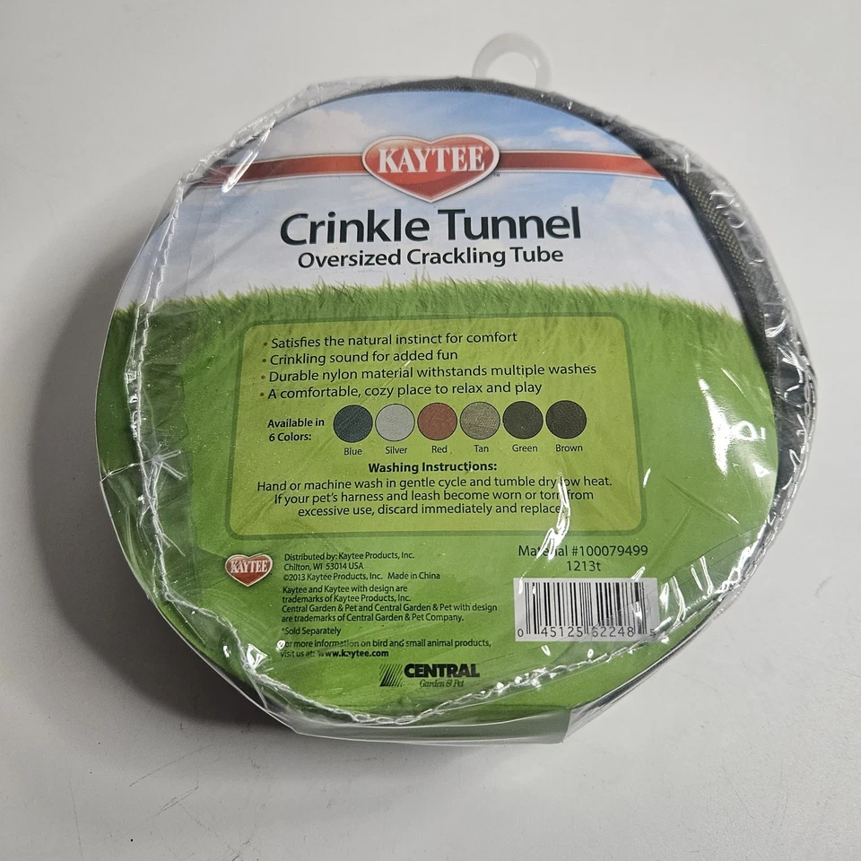 Kaytee Assorted Crinkle Tunnel - 23 дюйма трубка для трещин (зеленый цвет) - Изображение 2 из 2