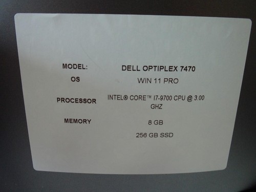 Dell OptiPlex 7470 AiO Series 24" Core i7-9700 3.00GHz 8GB 256GB SSD W11 (V1570) - Photo 7/7