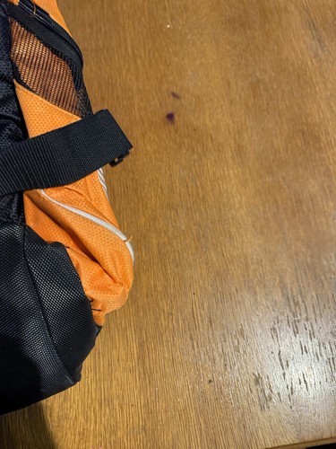 TYR Alliance 45L Large Swim Bag Backpack Orange and Navy Blue Triathlon - Picture 6 of 14