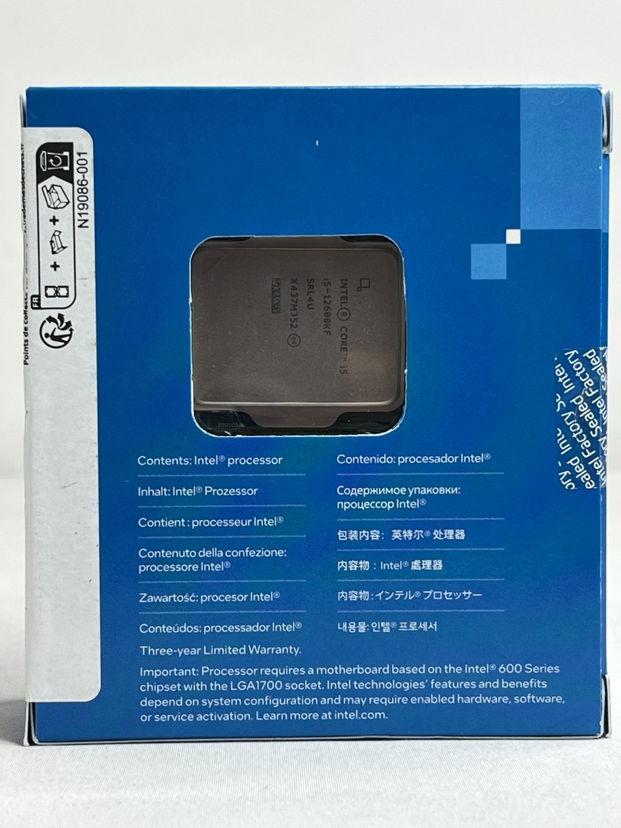 CPU Intel Core i5-12600KF LGA1700 CPU Intel Core i5 12th Gen i5-12600KF Unlocked 20MB Cache