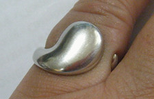 Vintage Modernist Georg Jensen Anne Schiang Sterling Silver Swirl Ring #397 sz 7