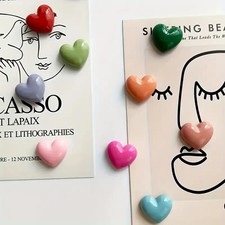 Magnet Set - 10 Piece. Refrigerator Magnets, Beautiful Heart Decorative Magnets 