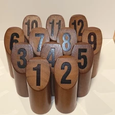 SpeedArmis Wood Throwing Game - 12 Numbered Block Toss Games Set
