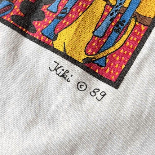 Camiseta Kiki Suárez Estampado Artístico Hecha en EE. UU. L 80s 90s Informal Hombres Prenda - Imagen 7 de 9
