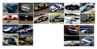 20 AUTHENTIC AUTOGRAPHED NASCAR PHOTOS