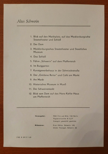 Altes SCHWERIN ➔ Fotomappe ➔ ca. 23,5 x 17,5 cm *aus Sammlung* - Bild 4 von 10