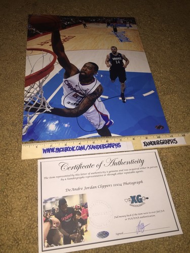 LOT of (2) DEANDRE JORDAN SIGNED AUTOGRAPHED 11X14 BASKETBALL PHOTOGRAPHS-COA - Picture 7 of 12