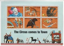 Sierra Leone 2001 - Circus comes to Town - Sheet of 6 Stamps Scott #2368 - MNH
