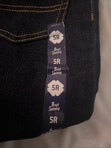 OshKosh B'gosh Boy's Adjustable Waist Super Skinny Jeans Dark Wash Size 5 Reg - Picture 3 of 7