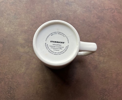 Taza de café Starbucks Coffee Company Seattle Washington ESTd 1971 oro blanco 2016 - Imagen 5 de 6