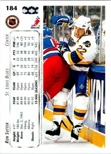 1992-93 Upper Deck Hockey - Pick Choose Your Cards #1-200 - Picture 369 of 401