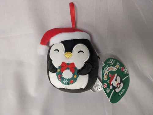 "Malvaviscos Luna Santa Pingüino Peluche Adorno KellyToy Decoración Navidad 4""" - Imagen 1 de 10
