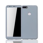 Handyhülle Schutz Case für Huawei Honor 7C Full Cover Displayschutz Bumper Grau