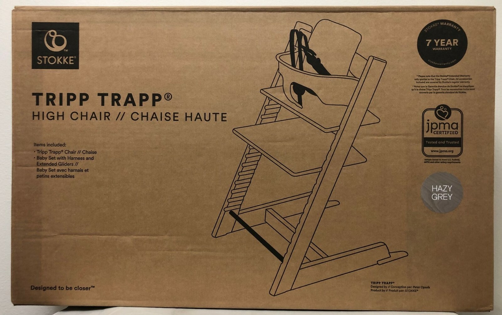 Stokke Tripp Trapp Baby High Chair with Baby Set Harness & Extended Glider NEW - Picture 16 of 27