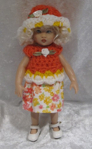 Made to fit RILEY KISH,  Handmade Clothes #07 Skirt, Crochet Top & Hat Set - Picture 1 of 3