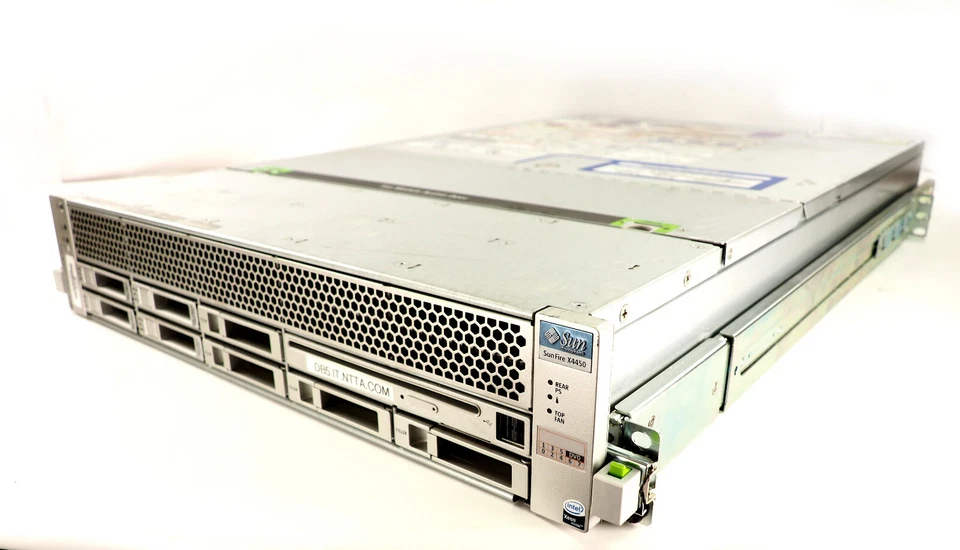  SunFire x4450 4-Xeon 7300s 128GB DDR2 4-146GB HDDs, NIC, SAS Card, 2 PSUs Fiber - Image 2 of 4