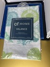 C&F St Augustine Valance seashells mint green turquoise white cotton coastal 72”