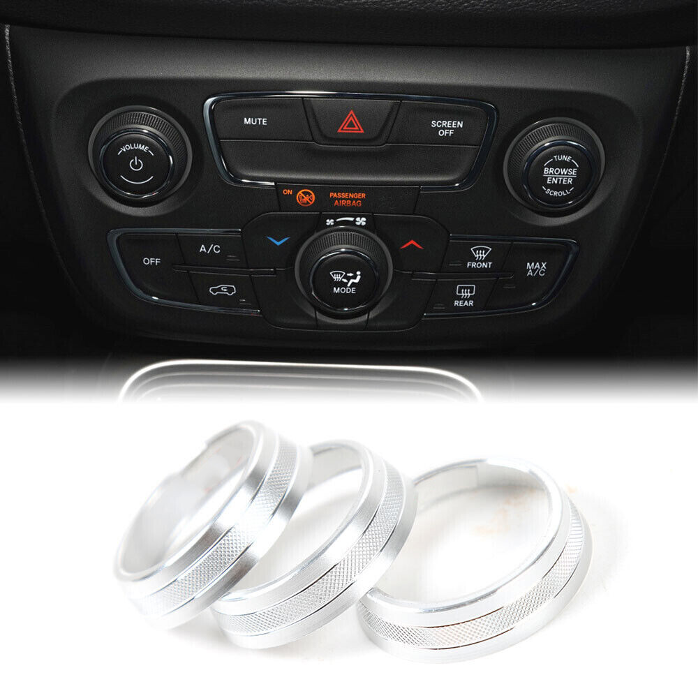 Jeep Compass 2018-2020 AC Button Cover Ring Trim Knob Bezel
