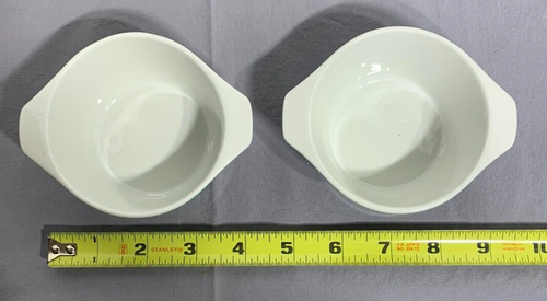 Zwei Vintage Lyngby grüne Porzellan Salzkeller Dip Auflaufförmchen Griffe Dänemark - Bild 2 von 8