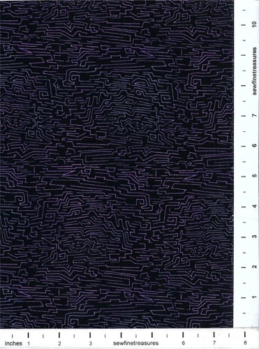 Laurel Burch Fiesta Horses Black Maze Purple Texture Fabric Y3414-3 By FQ 1/4 YD - Picture 3 of 13