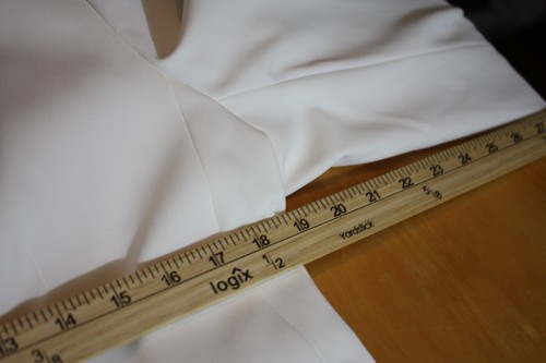 H&M Jacket Womens M White Fitted Notched Lapel Mock Welt Front Pockets Office - Picture 10 of 13