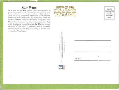 Cartolina Jumbo Star Wars 2007 nuova 5x7 ** non usata** - Foto 2 di 2