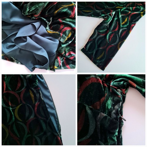 Seasalt Size 22 RRP £130 BNWT Velvet Green Geometric Pattern Evening Shift Dress - Picture 5 of 18
