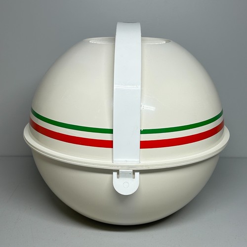 Vintage Guzzini Picknick Ball + Teller Set 70er MCM weiß il Tricolore Made in Italy - Bild 3 von 24