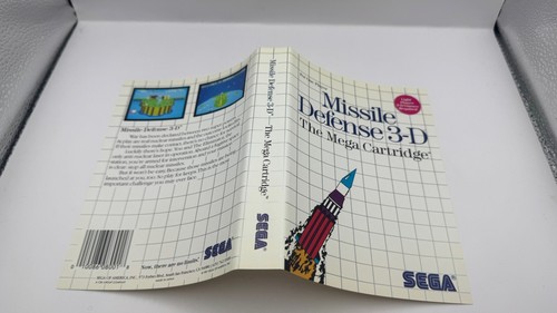 Missile Defense 3-D Sega Master System W/Manual Rare 8 Bit Retro 1987 #1191 - Picture 12 of 13