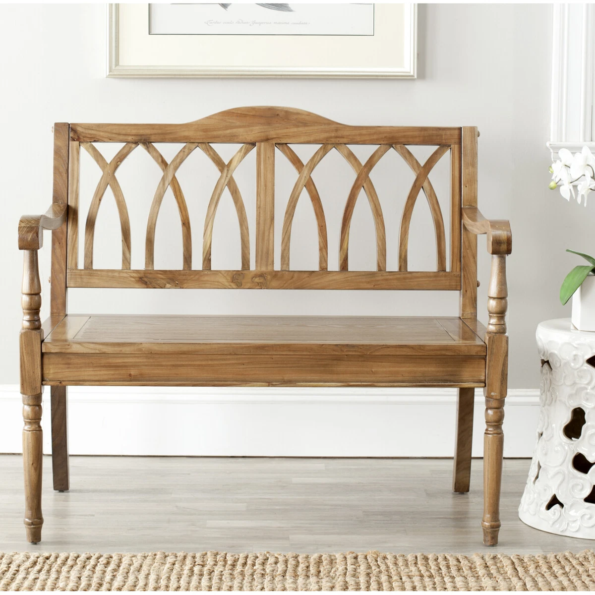 SAFAVIEH Benjamin Bench Oak eBay
