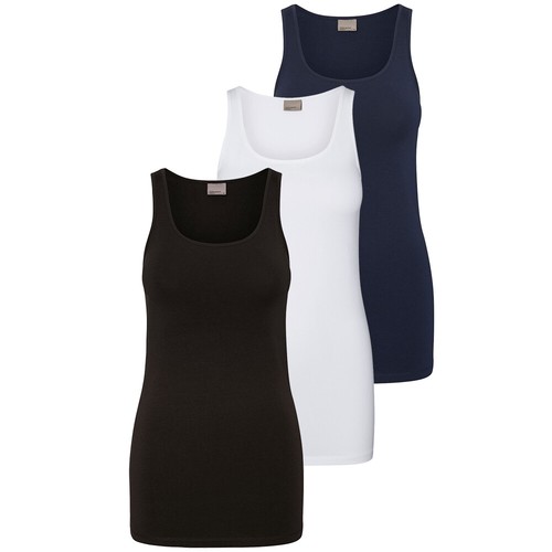 Vero Moda Damen 3er Pack Tank Top Lang Shirt Stretch Basic Longtop Damenshirt  - Bild 9 von 11