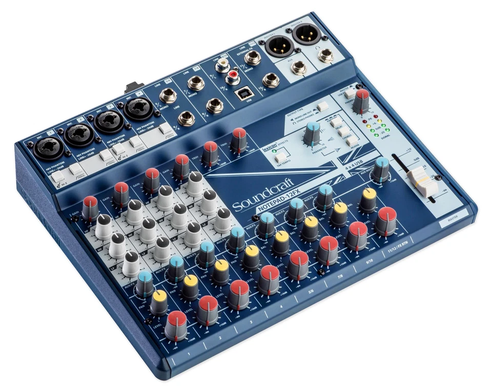 Soundcraft Notepad-12FX 12-Channel Recording Mixer w/ 4x4 USB DAW Interface + FX - Image 2 of 4