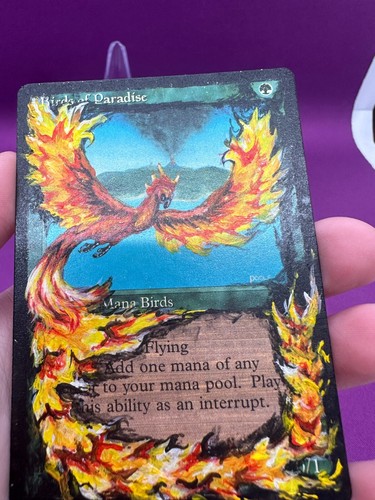 MTG Birds of Paradise Custom Altered Full Art 4th Ed Hand Painted #A *CCGHouse* - Afbeelding 5 van 12