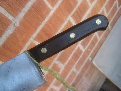 Cuchillo de Chef Vintage 12" Hoja SIN MARCA ONTARIO EE. UU. Militar Grueso Pesado Carbono EE. UU. - Imagen 5 de 9