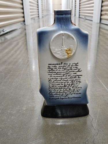 1971 Indianapolis Sesquicentennial 24 Karat Gold JIM BEAM Indiana Decanter EMPTY - Picture 2 of 2