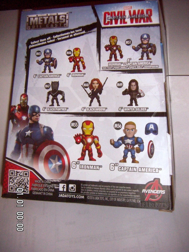 Jada Metals 4 дюйма Captain America Marvel Civil War Only at Target M222 - Изображение 3 из 3