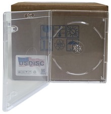 USDISC Blu-ray Cases Standard 14mm, Single 1 Disc Clear Lot