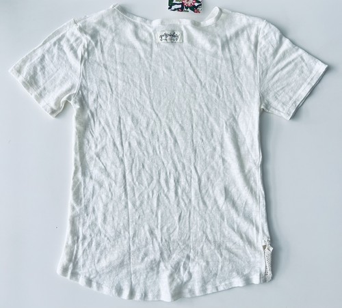 Persnickety girls cream linen feathers short sleeve top 8 - Picture 4 of 6