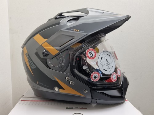 NOLAN N70-2 X 06 SKYFALL N-COM Casque moto crossover noir/or taille L (59-60cm) - Imagen 2 de 6