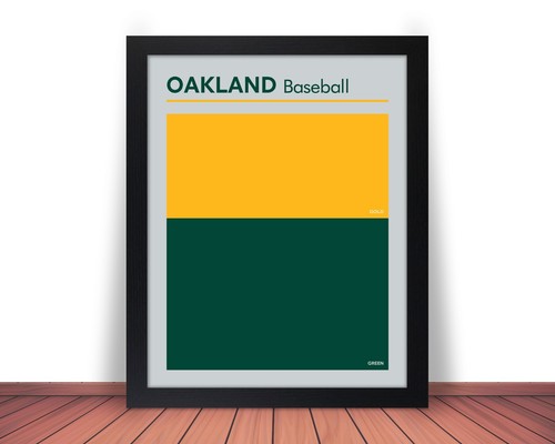 Framed OAKLAND A's ATHLETICS comparable Photo Picture COLOR SWATCH 8x10 11x14 g - Picture 1 of 14