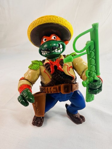 1992 Playmates TMNT Bandito Bashin Mike Vintage Wacky Wild West Turtles