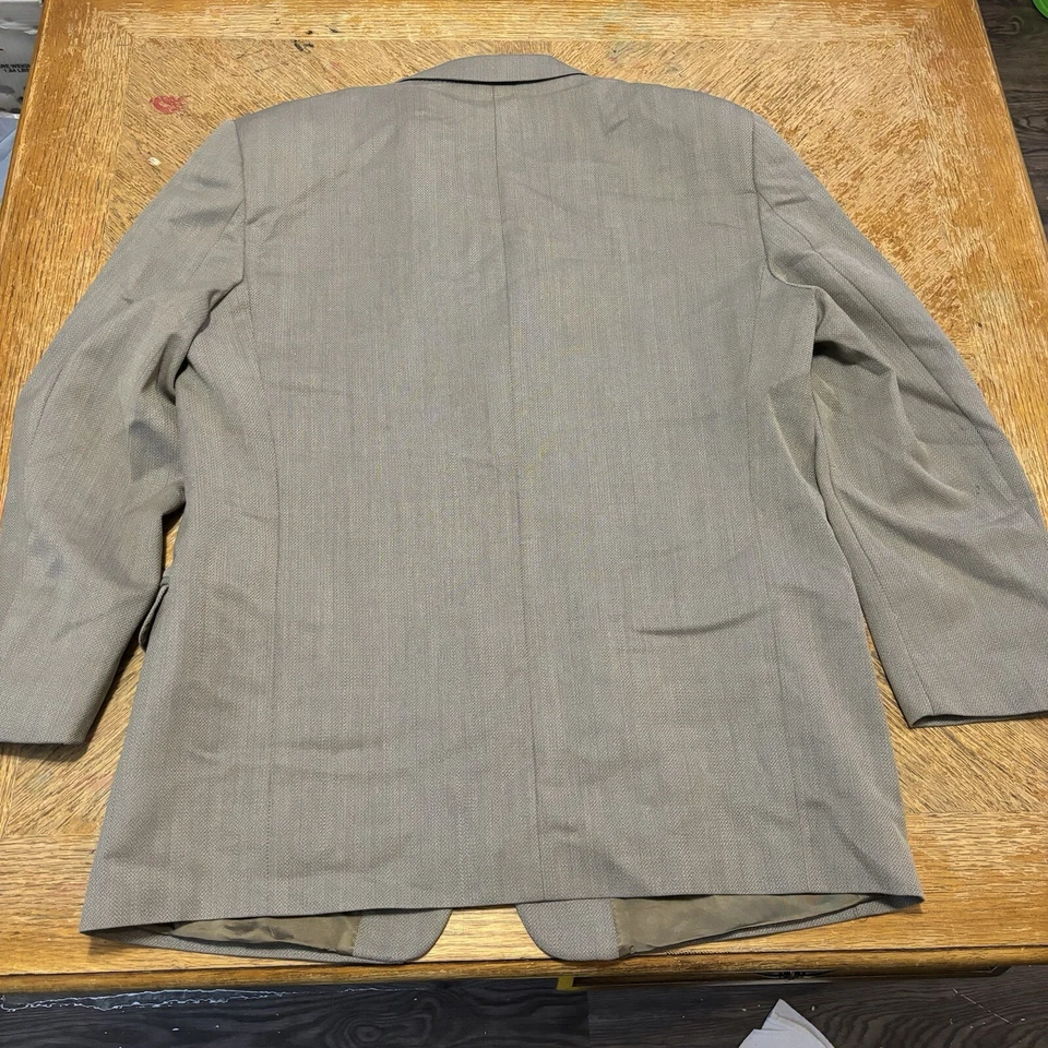 Giorgio Fellini 意大利制造 2 件超 100 灰色格子羊毛套装 R44 44x39 — 第 3/4 张图片