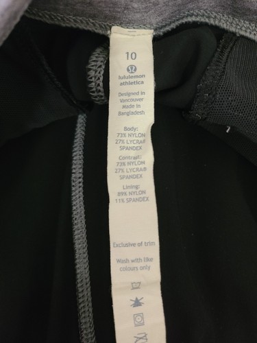 Lululemon Womens 10 Pants Jet Crop Heathered Gray Purple Slate Soft 24" Crop Tie - Picture 11 of 11